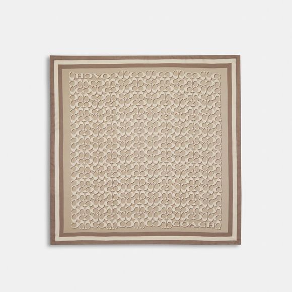 COACH Accessories - NWT Coach Outlet Signature Print Silk Square Scarf